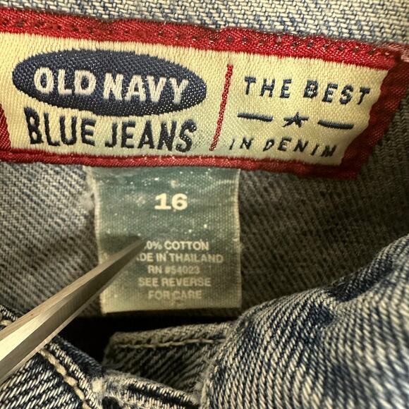 Vintage Old Navy Blue Jeans Youth 90s Y2K Retro Light Wash Denim Jean Jacket 16 - Picture 12 of 12